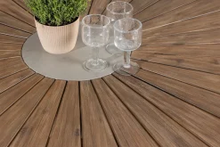 Rosario Matgrupp Rund 140 cm + 6 st Copacabana Matstolar Beige/Brun