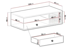 Rosehall Tv-skåp 124 cm Black