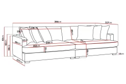 Rossita Lyx 4-sits Extra djup Soffa i Tyg