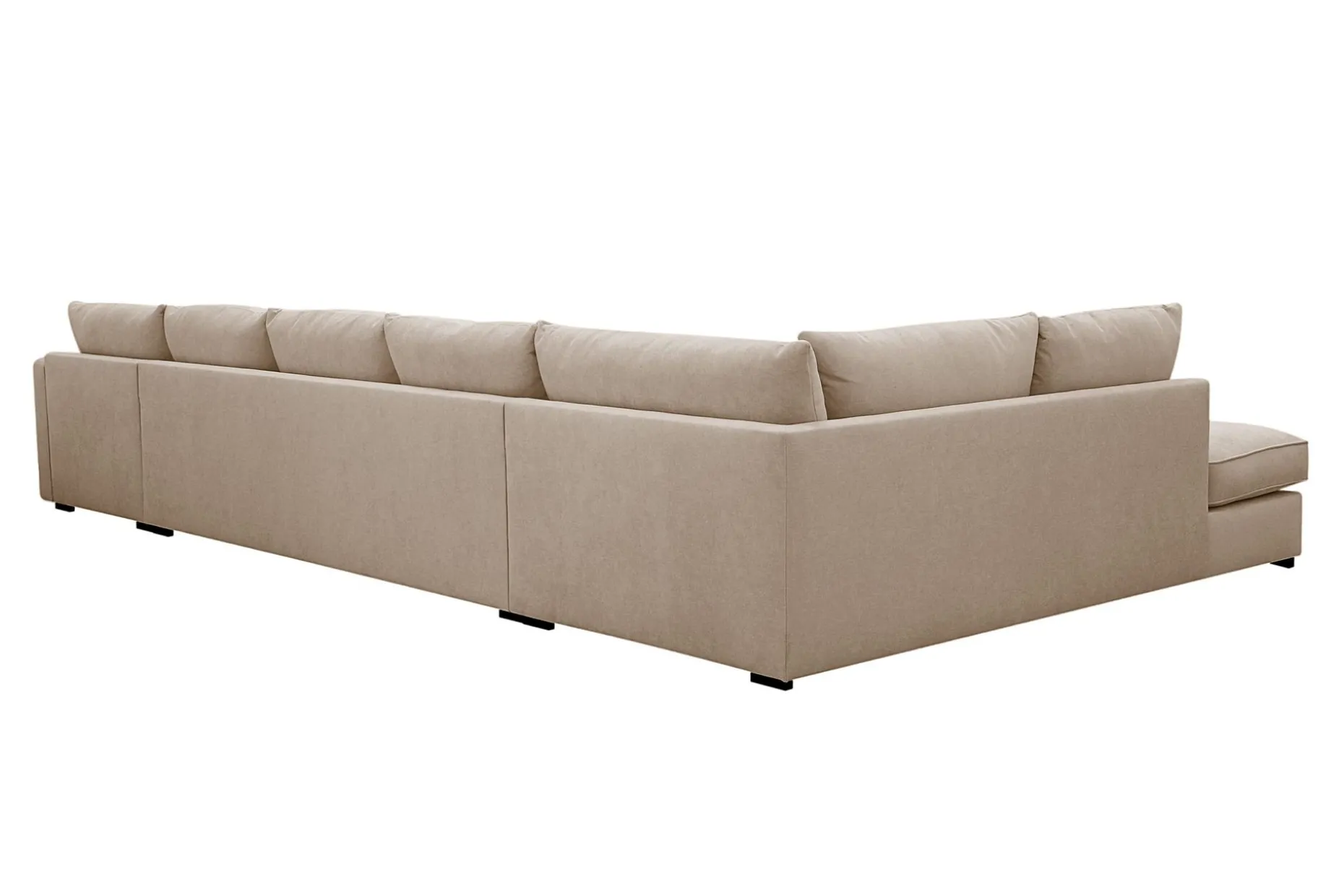 Rossita Lyx 6-sits Högervänd U-formad Extra djup Soffa med Divan och Schäslong i Tyg