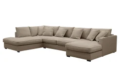 Rossita Lyx 5-sits Högervänd U-formad Extra djup Soffa med Divan och Schäslong i Tyg