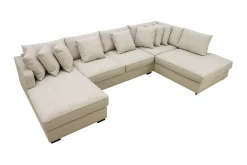 Rossita 5-sits Högervänd U-formad Djup Soffa med Divan och Schäslong i Tyg
