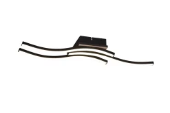 Route LED Taklampa 3L mattsvart/ trä
