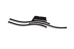 Route LED Taklampa 3L mattsvart/ trä