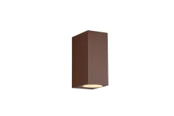 Roya Vägglampa 2xGU10 rost fyrkant