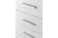 Rullkontejner Wohnling 4 lådor med hjul, förvaringsbricka, foliebelagd spånskiva, modern stil Vit