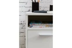 Rullkontejner Wohnling förvaringsbricka, 1 dörr, folierad spånskiva med hjul, modern stil Vit