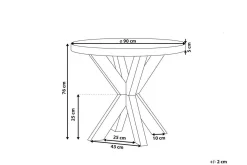 Rund Trädgårdsbord betongeffekt 90 cm OLBIA