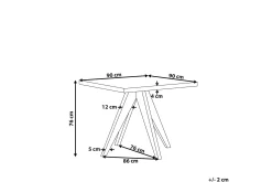 Rund Trädgårdsbord betongeffekt 90 c 90 cm OLBIA