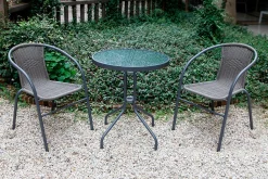 Runt Bistrobord Cafébord 60 cm Glas