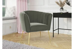 Rushmore Fåtölj Grey/Gold