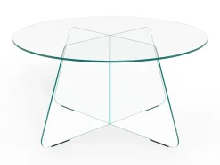Ryvos Soffbord i Glas 80 cm Rund