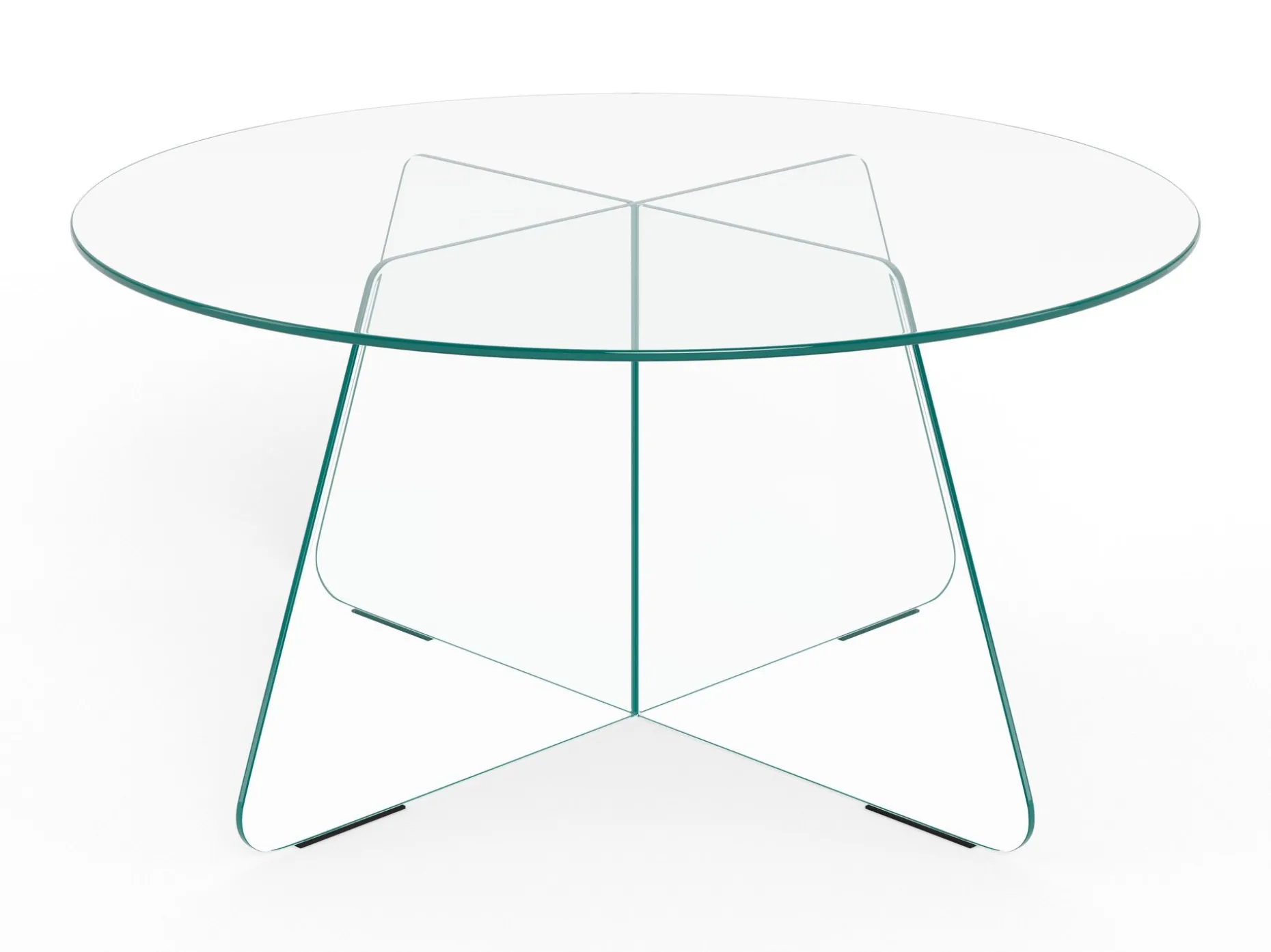 Ryvos Soffbord i Glas 80 cm Rund
