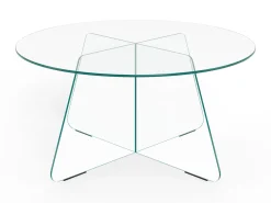 Ryvos Soffbord i Glas 80 cm Rund