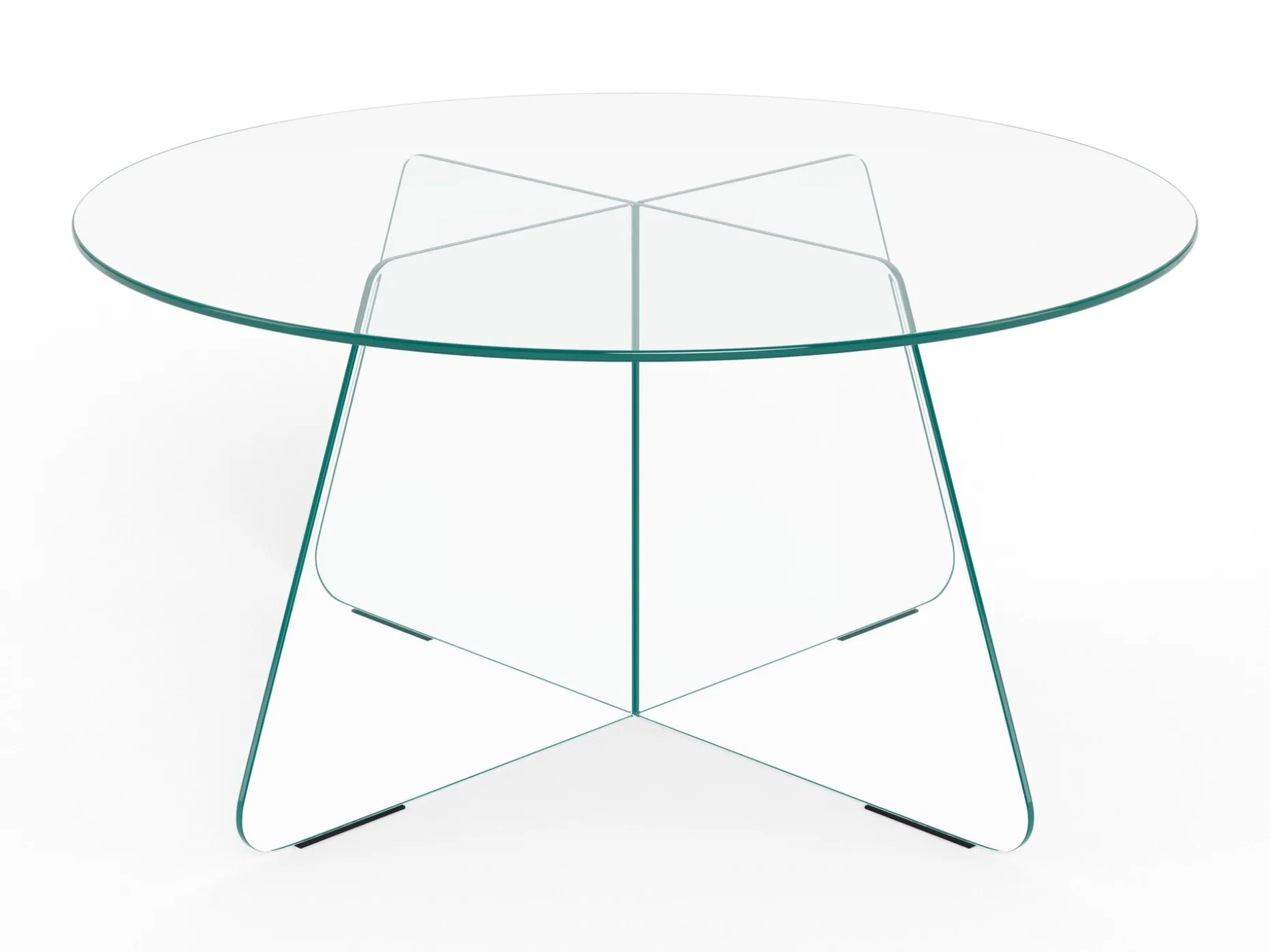 Ryvos Soffbord i Glas 80 cm Rund