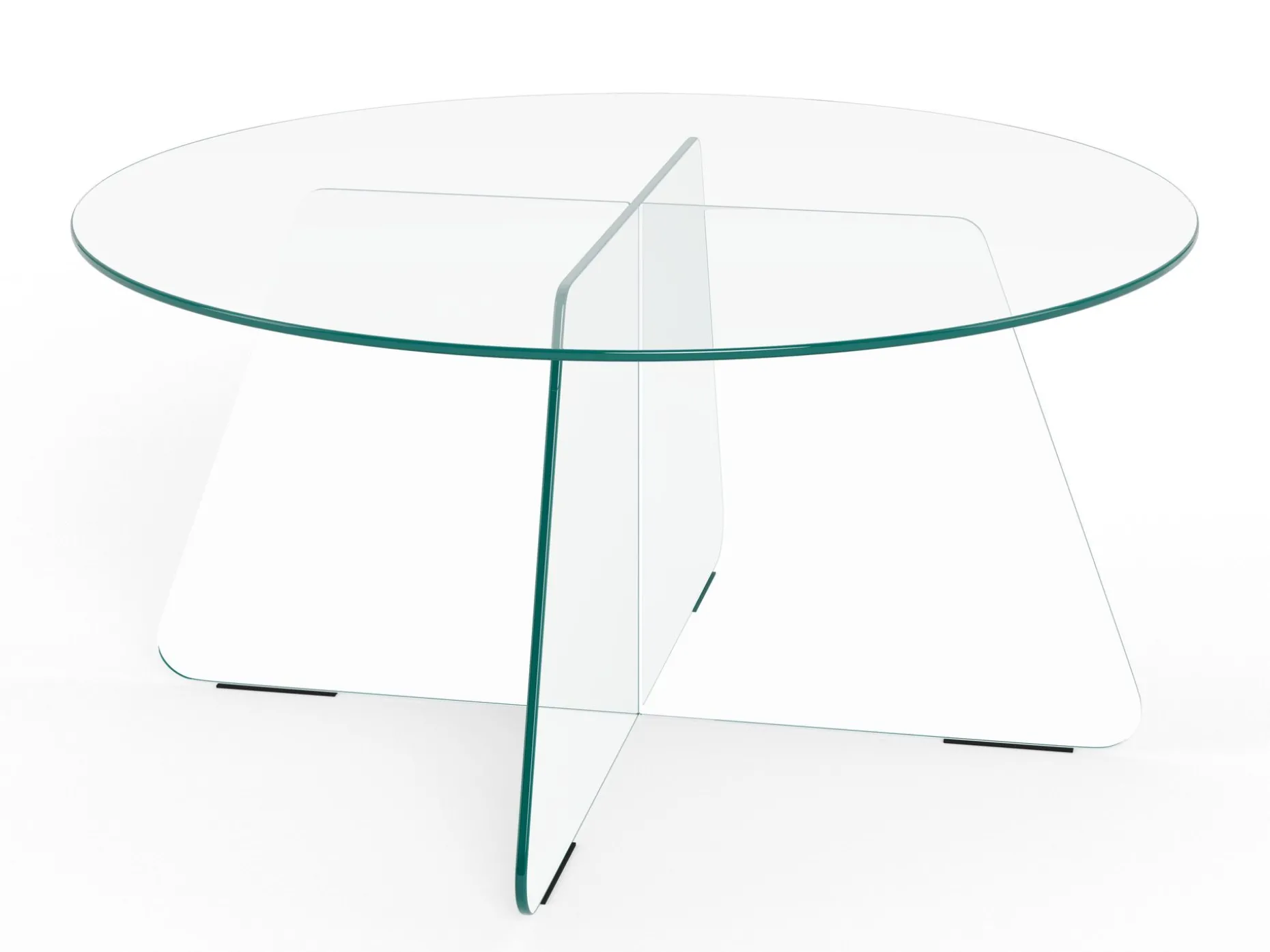 Ryvos Soffbord i Glas 80 cm Rund