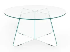 Ryvos Soffbord i Glas 80 cm Rund