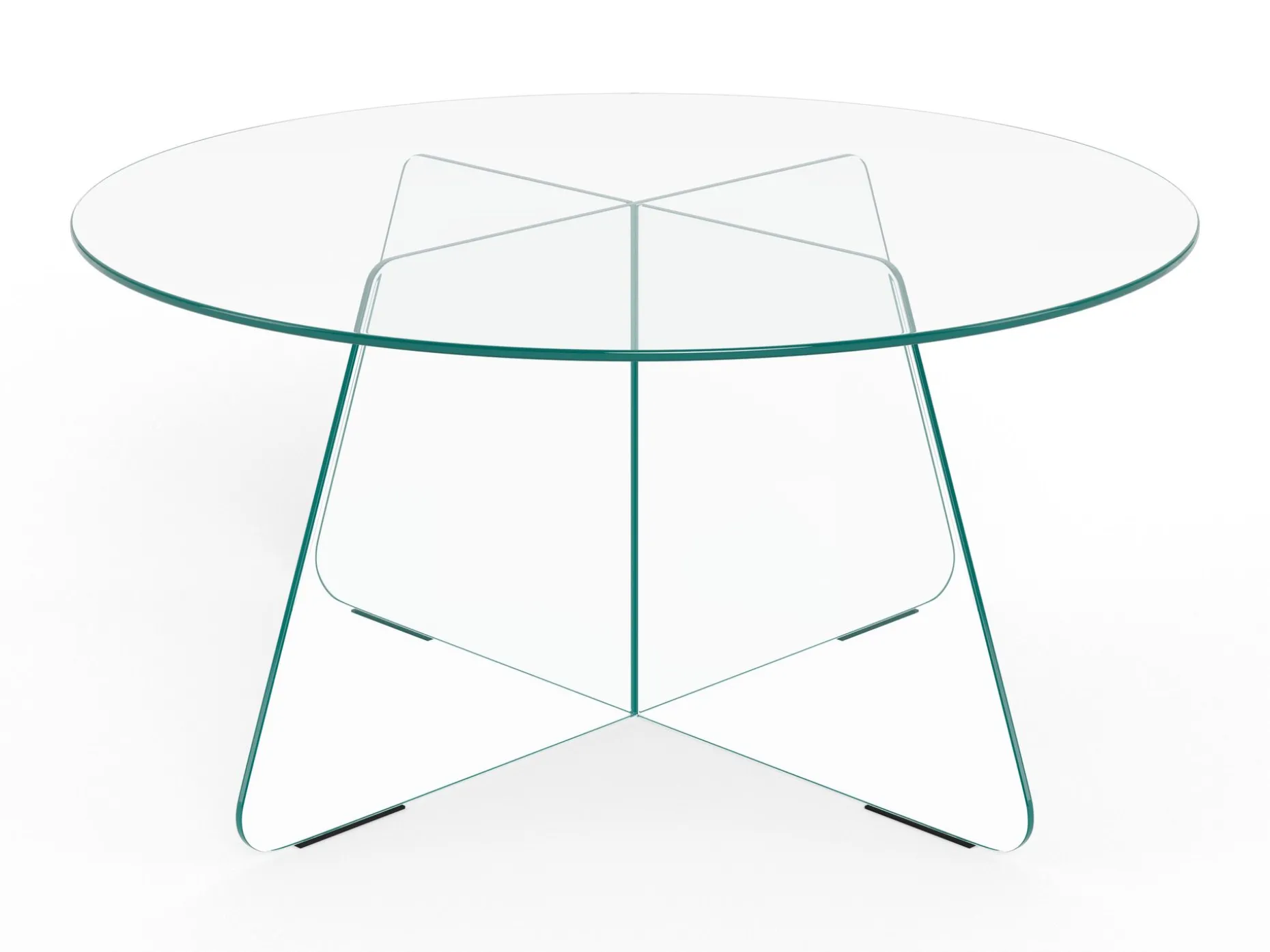 Ryvos Soffbord i Glas 80 cm Rund