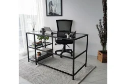Sabani Skrivbord 130 cm med Förvaring 2 Hyllor