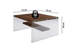 Sabani Soffbord 75 cm med Förvaring Hylla