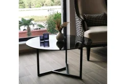 Sabani Soffbord 75 cm Runt X-formade Ben