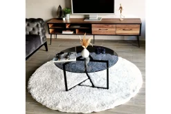 Sabani Soffbord 75 cm Runt X-formade Ben