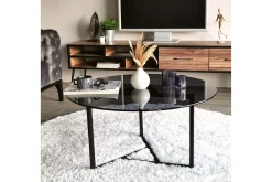 Sabani Soffbord 75 cm Runt X-formade Ben