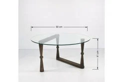 Sabani Soffbord 80 cm Runt Svarvade Ben