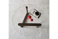 Sabani Soffbord 80 cm Runt Svarvade Ben