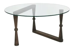 Sabani Soffbord 80 cm Runt Svarvade Ben