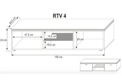 Sahra TV-Bänk 150 cm