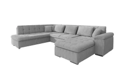 Sakri 5-sits Hörnbäddsoffa Light grey/Dark grey