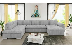 Sakri 5-sits Hörnbäddsoffa Light grey/Dark grey