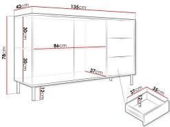 Salmor Skänk 135x42 cm