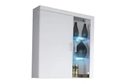 Samba Vitrinskåp 90x35x111 cm White High gloss