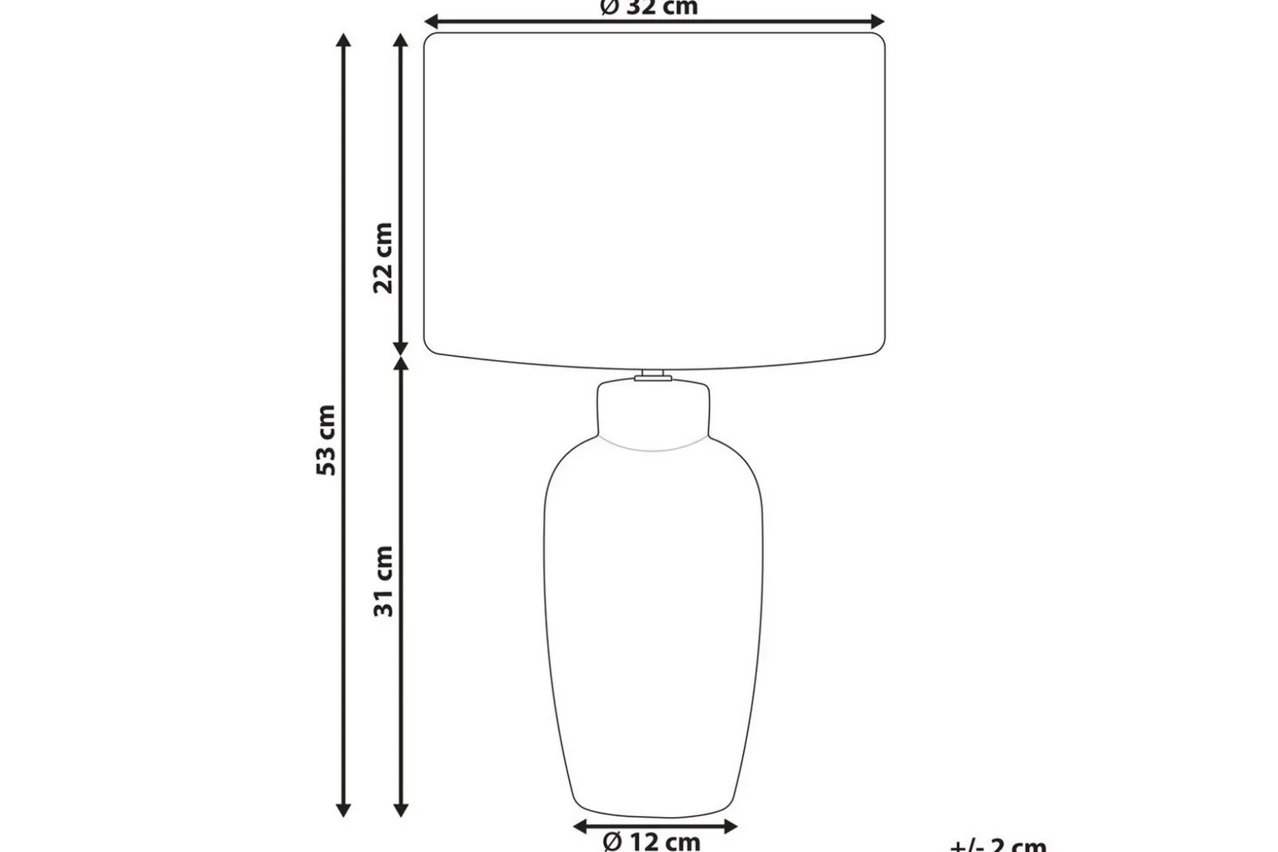 Samoste Bordslampa 53 cm E27