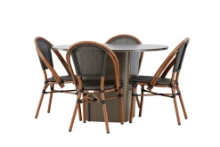Santa Matgrupp Utomhus 120 cm Rund med 4 Guarda Utestolar