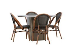 Santa Matgrupp Utomhus 120 cm Rund med 4 Guarda Utestolar