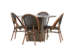 Santa Matgrupp Utomhus 120 cm Rund med 4 Guarda Utestolar
