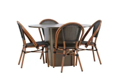 Santa Matgrupp Utomhus 120 cm Rund med 4 Guarda Utestolar
