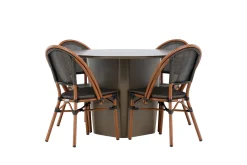 Santa Matgrupp Utomhus 120 cm Rund med 4 Guarda Utestolar