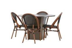 Santa Matgrupp Utomhus 120 cm Rund med 4 Guarda Utestolar