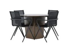 Santa Matgrupp Utomhus 120 cm Rund med 4 Alina Utestolar