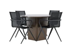 Santa Matgrupp Utomhus 120 cm Rund med 4 Alina Utestolar