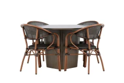 Santa Matgrupp Utomhus 120 cm Rund med 4 Vila Real Utestolar