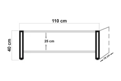 Sapphira Soffbord 110 cm med Förvaring Hylla