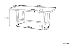 Scania Trädgårdmöbelset 170 cm + 2 Bänkar Utomhus