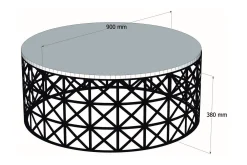 Schammel Soffbord 90 cm Runt Marmormönster