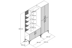 Schmida Hallmöbelset 150 cm