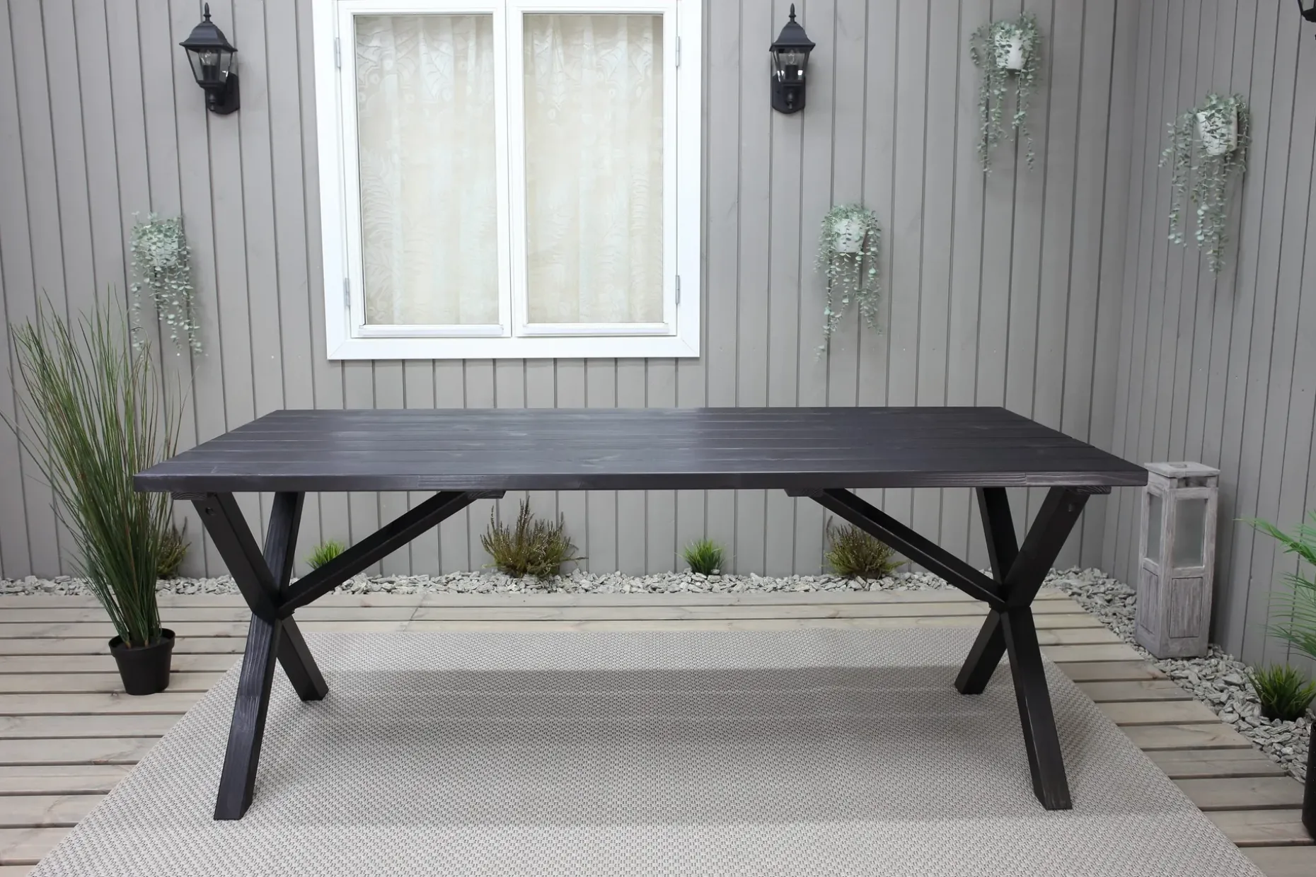 Scottsdale Matbord Utomhus 190 cm Svart